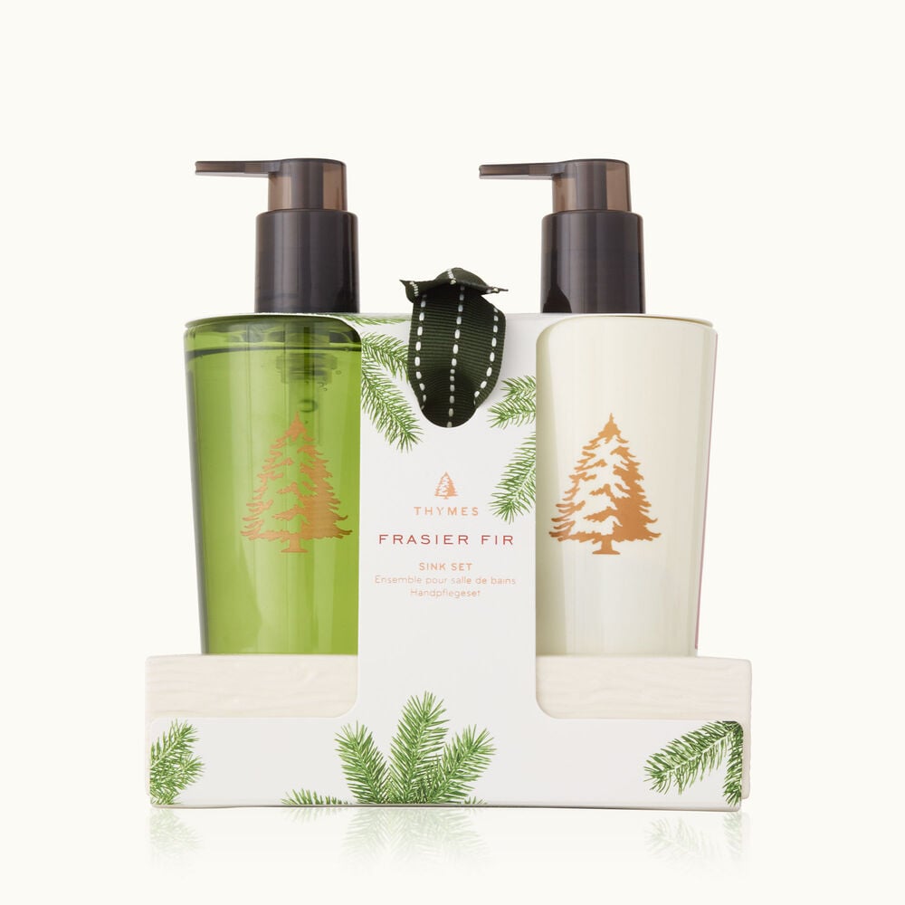 Thymes Frasier Fir Sink Set with Hand Wash and Hand Lotion image number 1